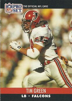 Tim Green Atlanta Falcons 1990 Pro set NFL Rookie Card #430